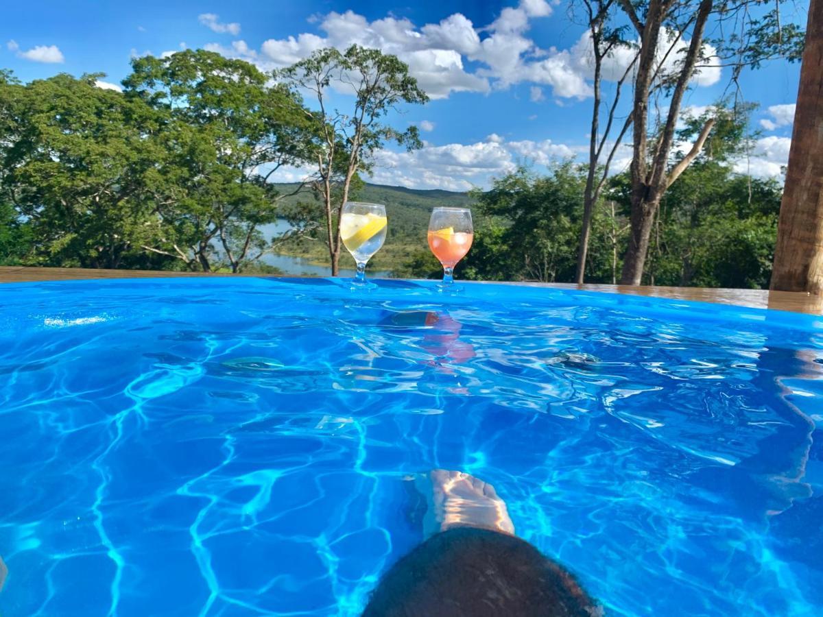 Chale Com Jacuzzi Vista Do Lago Alexania Exterior foto